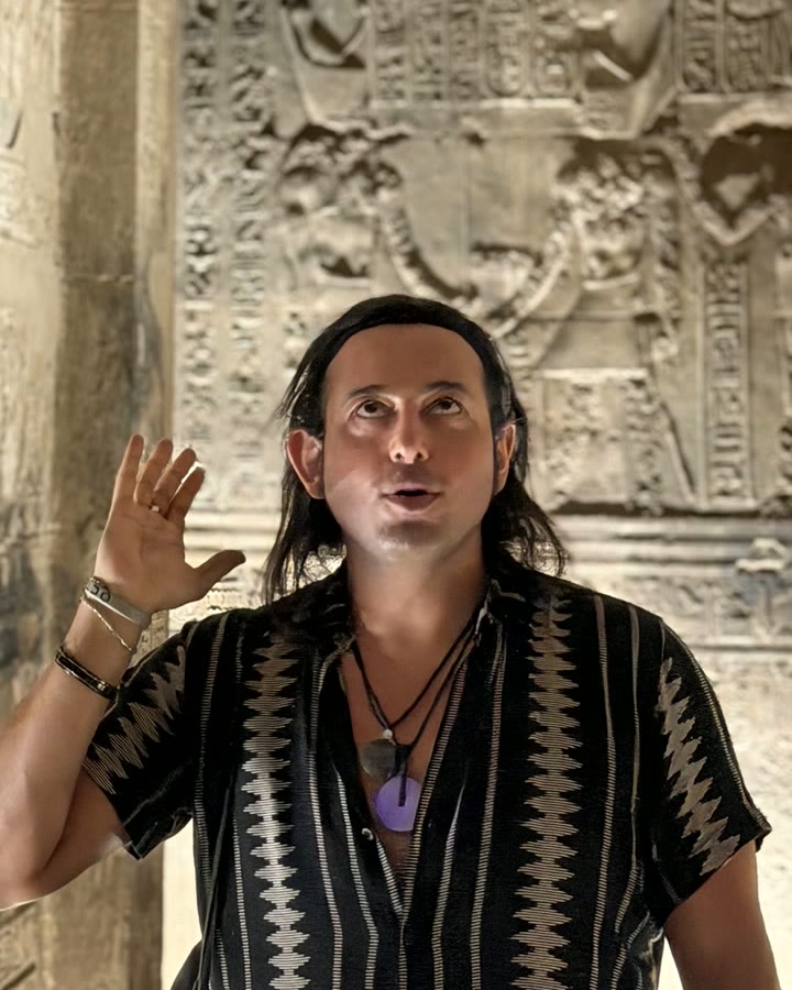 Ahmed El Feqy at the Great Pyramid of Giza.
